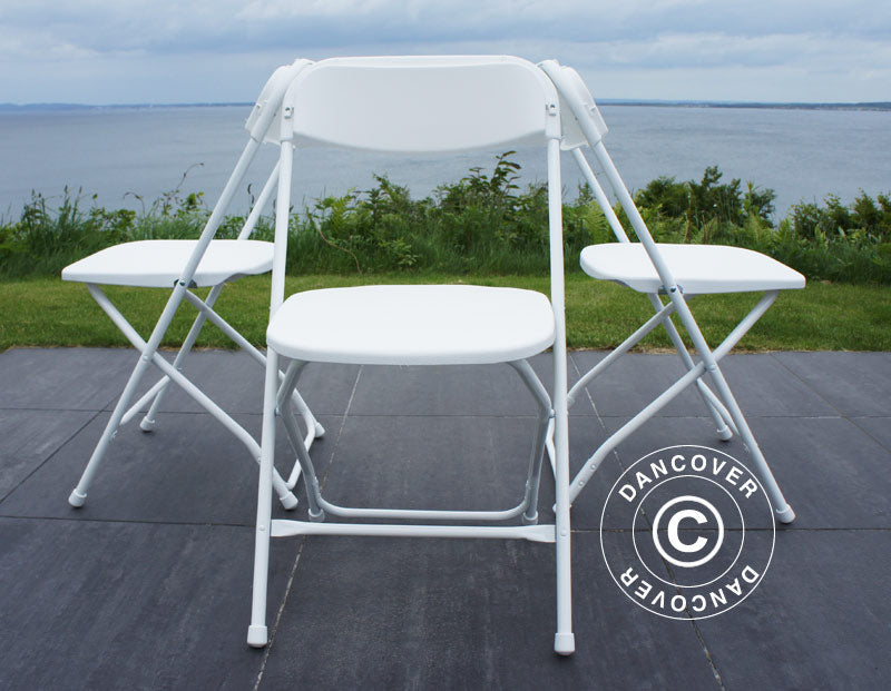 Krzesła składane 44x44x80cm, Biały, 24 szt.