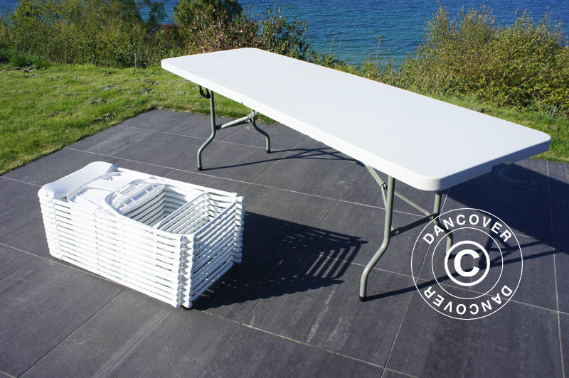 Krzesła składane 44x44x80cm, Biały, 24 szt.