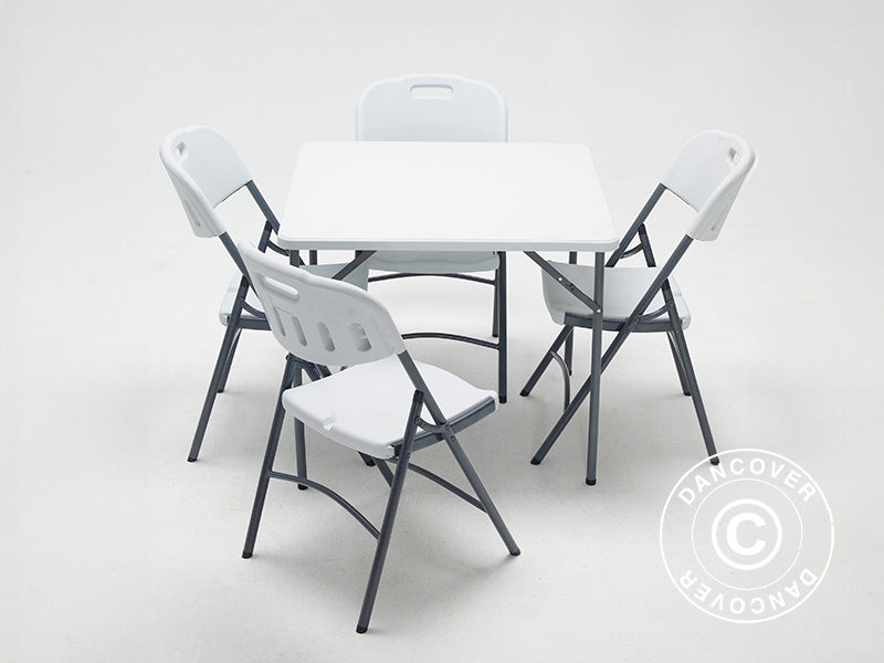 Stół bankietowy 86x86x73cm, Biały (1 szt.)