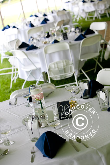 Okrągły stół bankietowy Ø116cm, Jasnoszary (5 szt.)