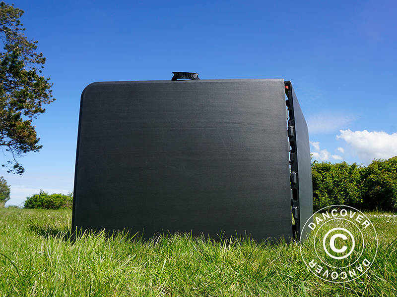 Pakiet Party, 1 składany stół (180cm) + 8 Krzesła składane, Czarny