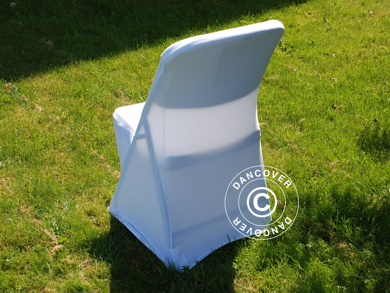 Elastyczny pokrowiec na krzeslo 48x43x89cm, Biały (1 szt)