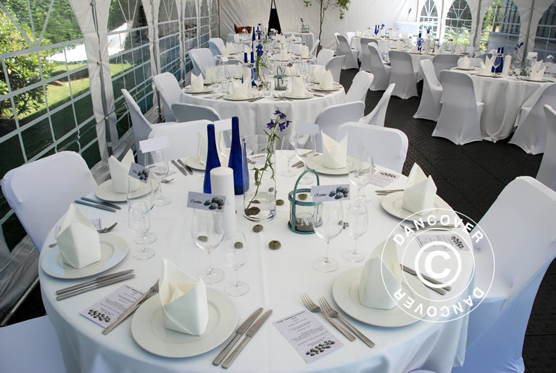 Elastyczny pokrowiec na krzesło 44x44x80cm, Biały (1 szt)