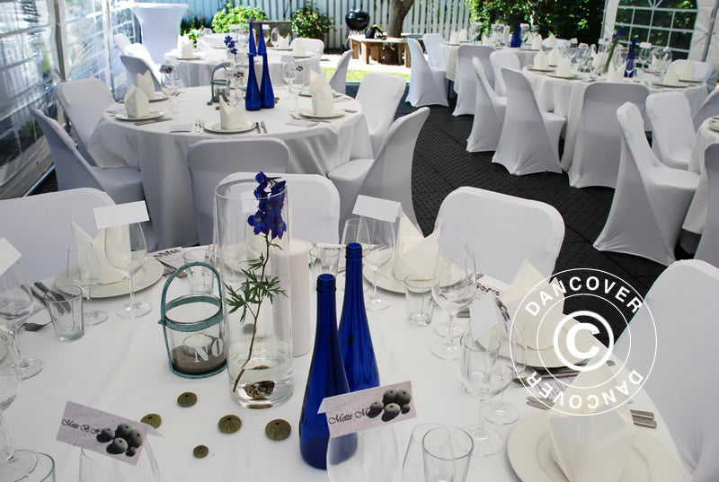 Elastyczny pokrowiec na krzesło 44x44x80cm, Biały (1 szt)