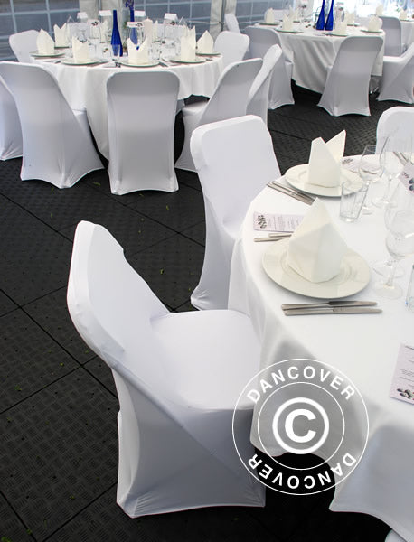 Elastyczny pokrowiec na krzesło 44x44x80cm, Biały (1 szt)