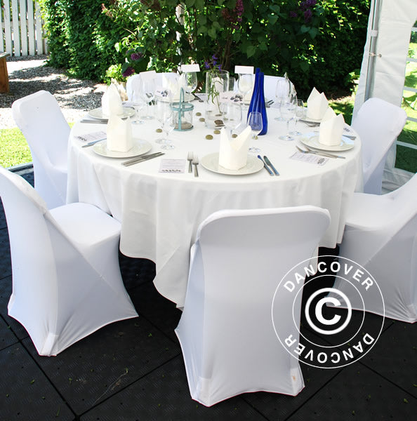 Elastyczny pokrowiec na krzesło 44x44x80cm, Biały (1 szt)