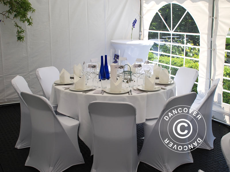 Elastyczny pokrowiec na krzesło 44x44x80cm, Biały (1 szt)