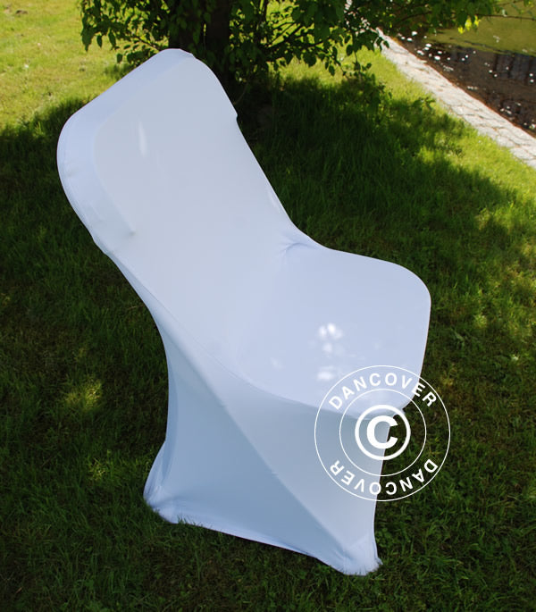 Elastyczny pokrowiec na krzesło 44x44x80cm, Biały (1 szt)