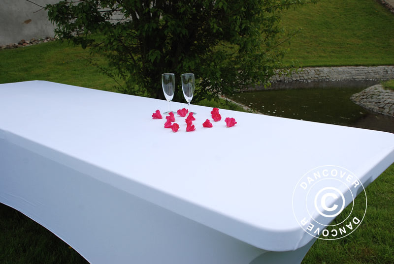 Elastyczny pokrowiec na stól 183x75x74cm, Biały