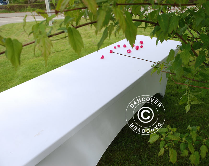 Elastyczny pokrowiec na stół 244x75x74cm, Biały