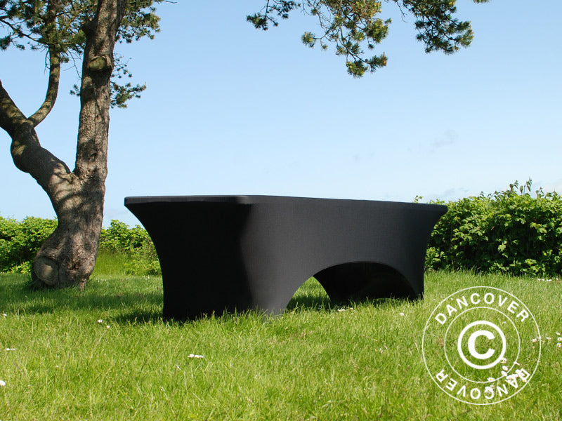 Elastyczny pokrowiec na stół 244x75x74cm, Czarny