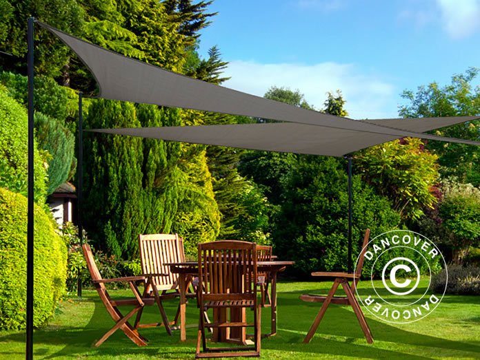 Żagiel przeciwsłoneczny 5x5x7m, Trójkątny, Antracyt