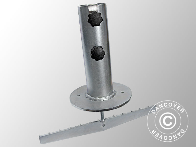 Podstawa do parasola dla tarasu drewnianego, Srebrny