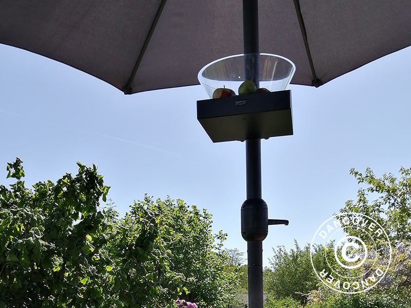 Stolik do parasola, 25x25cm, Czarny, 1 szt.