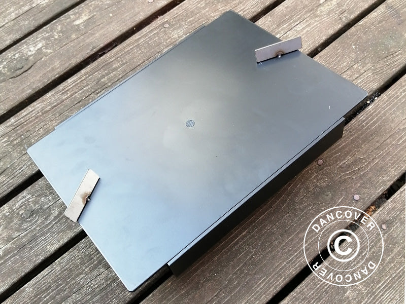 Podstawa parasola na taras drewniany, 25x25cm, Czarny