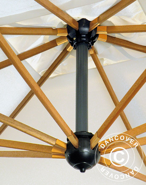 Parasol na wysięgniku Palladio Braccio z falbaną, 3,5x3,5m, Ecru