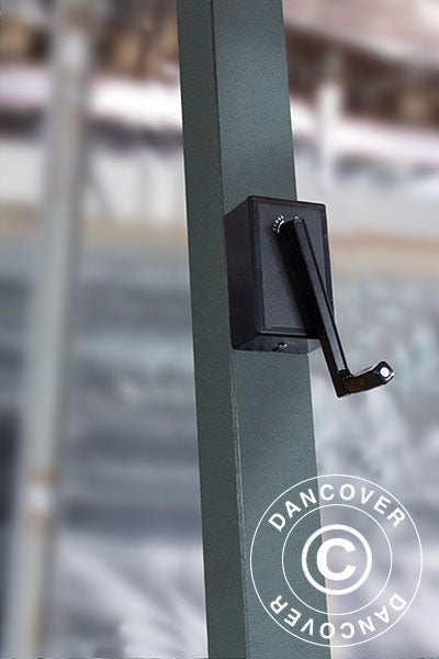 Parasol na wysięgniku, Leonardo Braccio z falbaną, 3x4m, Ecru