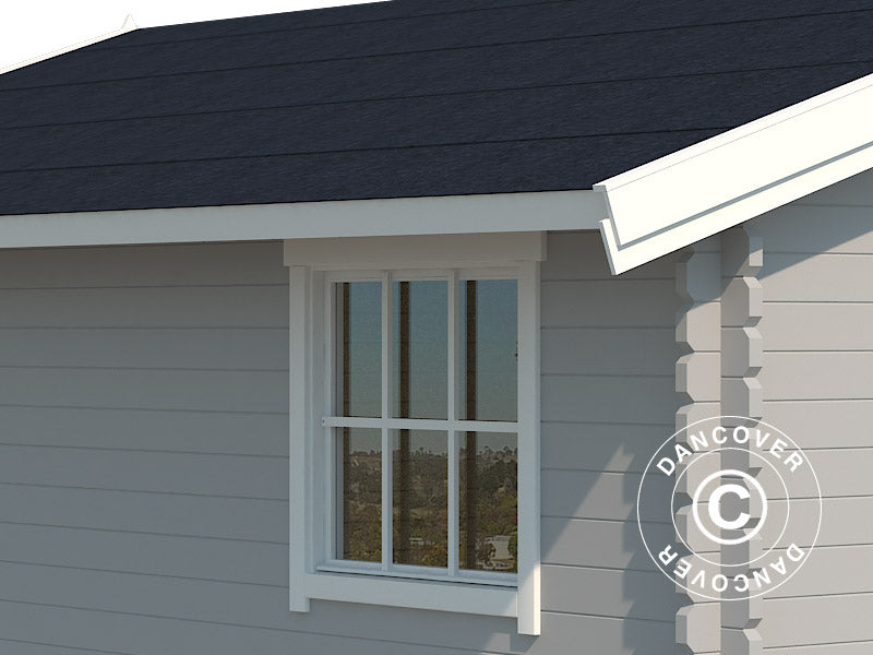 Drewniany garaż Rauma, 3,8x5,4x2,74m, 40mm, Jasny szary