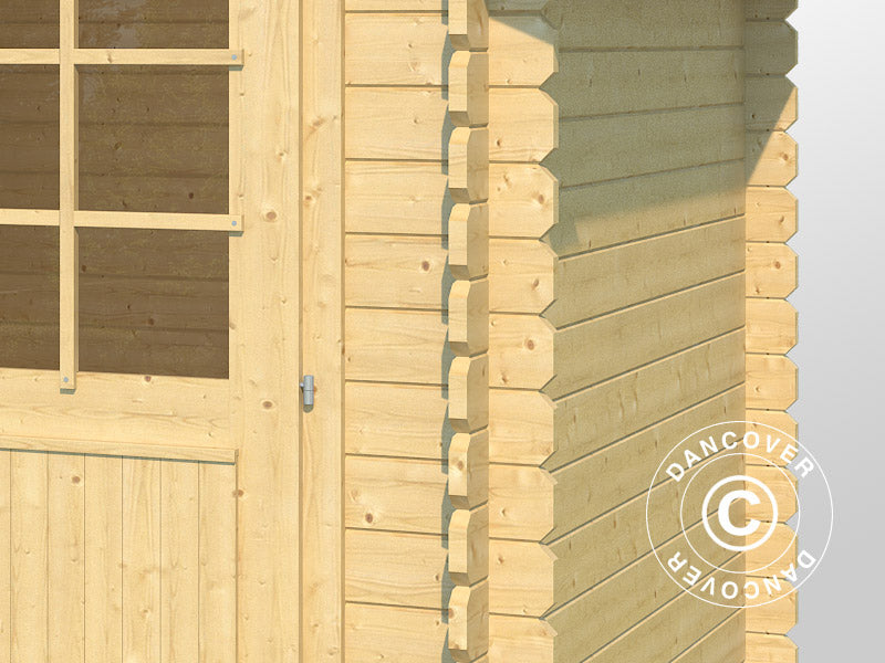 Drewniana szopa Toulouse 1,9x1,9x2,22m, 28mm,&nbsp;3,4m²,&nbsp;Naturalny