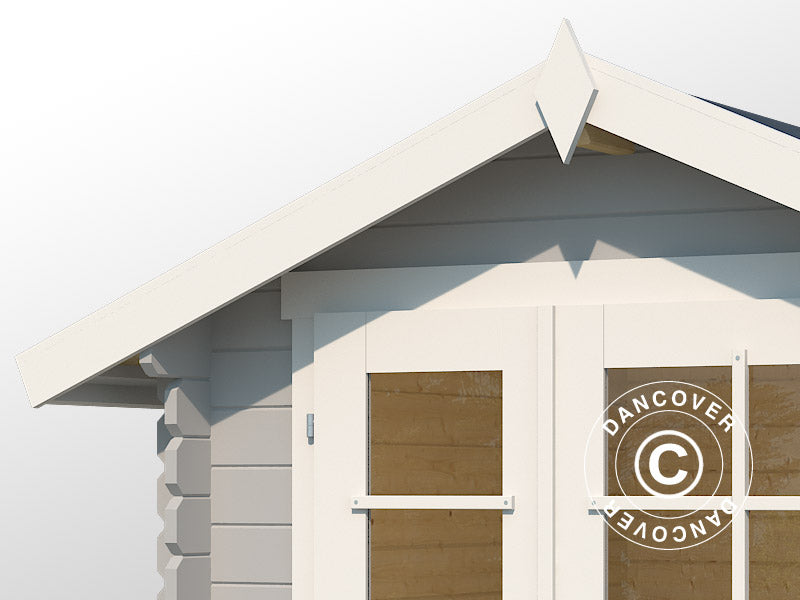 Drewniana szopa Toulouse 1,9x1,9x2,22m, 28mm,&nbsp;3,4m²,&nbsp;Jasny szary