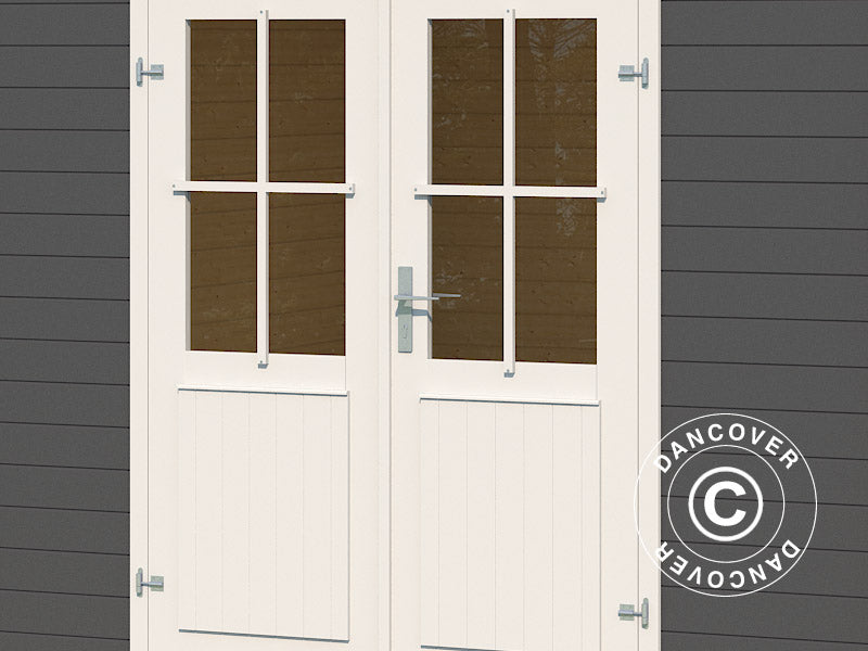 Szopa drewniana Tartu z daszkiem 4,81x2,92x2,11m, 28mm, Ciemny szary