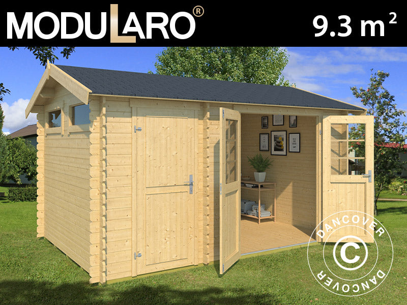 Szopa drewniana Narva 3,8x2,5x2,39m, 28mm,&nbsp;9,3m²,&nbsp;Naturalny