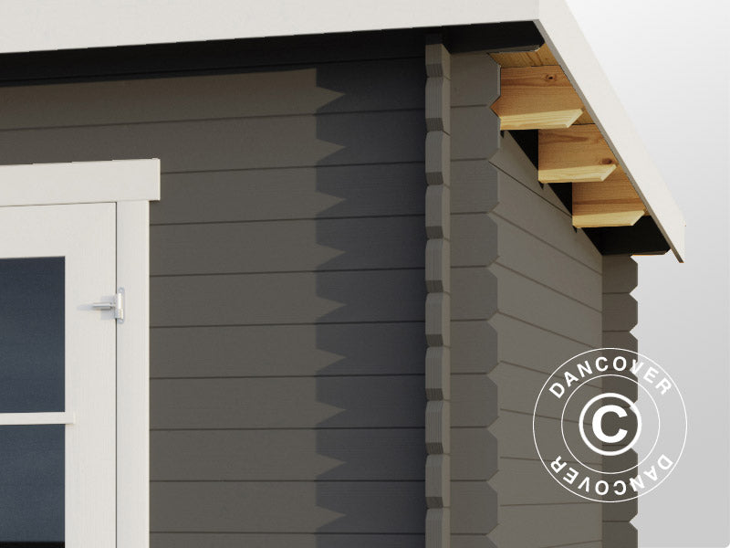 Drewniana szopa,&nbsp;domek Riga 4,25x2,8x2,22m, 34mm,&nbsp;11,3m²,&nbsp;Ciemny szary