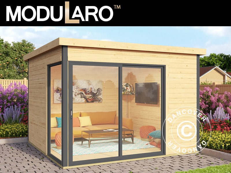 Domek drewniany Set Geneva, 3x3x2,39m, 44mm, Naturalny