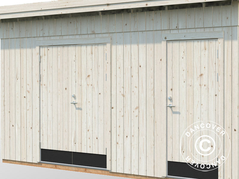 Szopa drewniana z podłogą, 4,52x3,3x2,59m, 13,5m², Naturalny