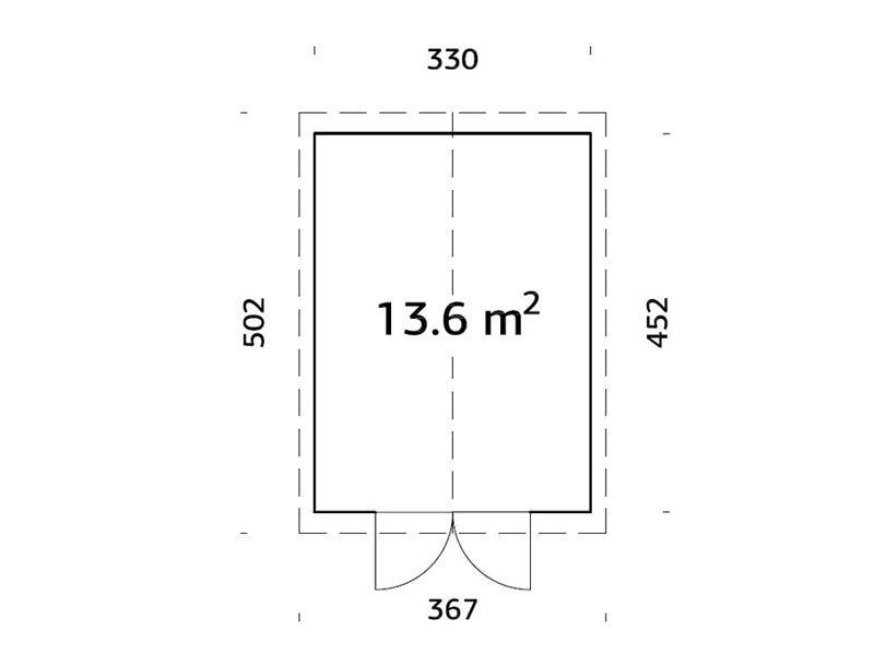 Szopa drewniana z podłogą, 3,3x4,52x2,96m, 13,6m², Naturalny