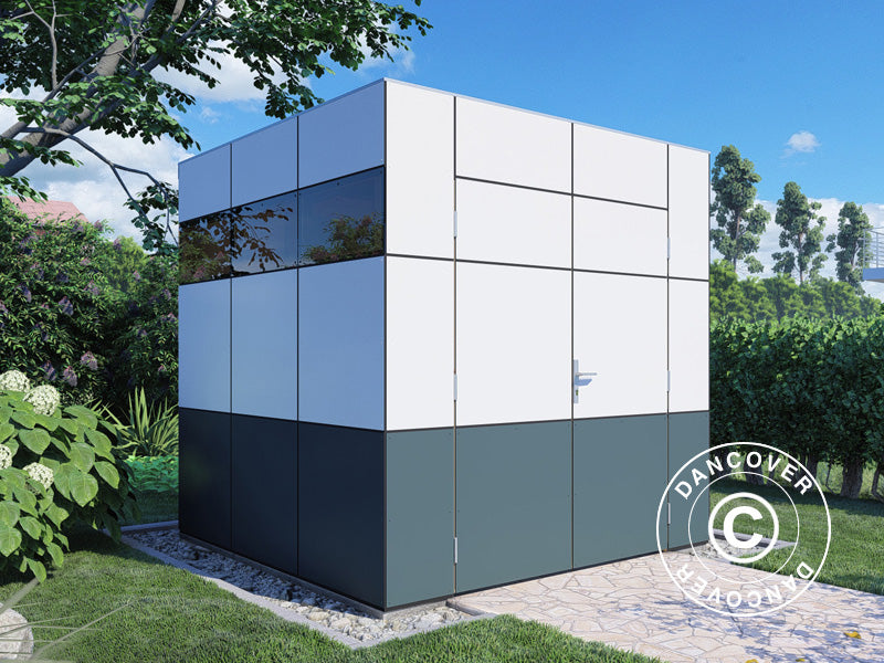 Drewniana szopa, Bertilo HPL 1, 2,3x2,28x2,3m,&nbsp;5,24m²,&nbsp;Antracyt/Biały