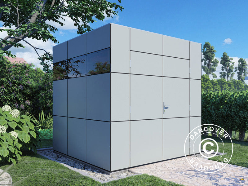 Drewniana szopa, Bertilo HPL 1, 2,3x2,28x2,3m,&nbsp;5,24m²,&nbsp;Antracyt/Szary