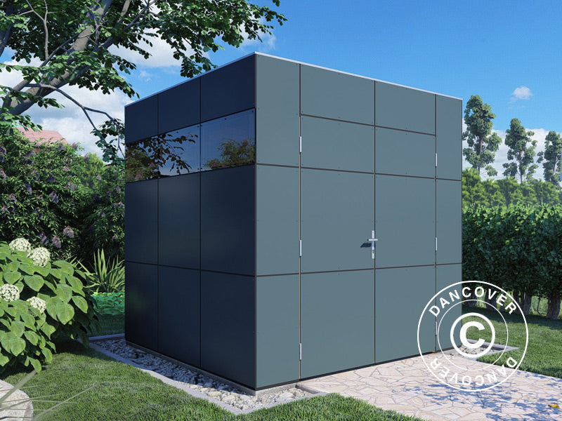 Drewniana szopa, Bertilo HPL 1, 2,3x2,28x2,3m,&nbsp;5,24m²,&nbsp;Antracyt/Szary