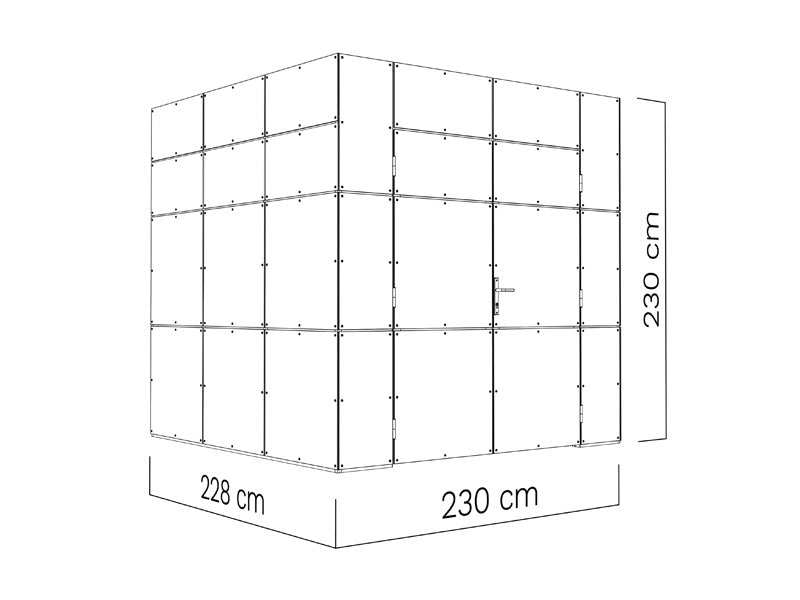 Drewniana szopa, Bertilo HPL 1, 2,3x2,28x2,3m,&nbsp;5,24m²,&nbsp;Antracyt/Szary