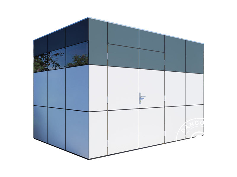 Drewniana szopa, Bertilo HPL 2, 3,45x2,28x2,3m,&nbsp;7,86m²,&nbsp;Antracyt/Biały