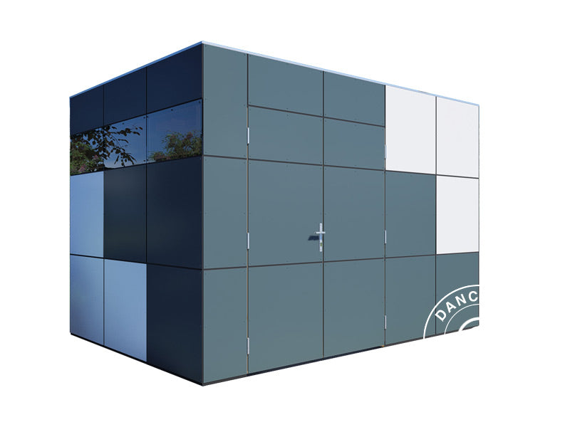 Drewniana szopa, Bertilo HPL 2, 3,45x2,28x2,3m,&nbsp;7,86m²,&nbsp;Antracyt/Biały