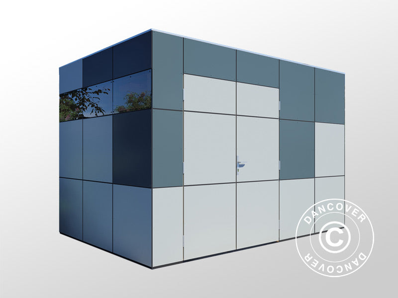 Drewniana szopa, Bertilo HPL 2, 3,45x2,28x2,3m,&nbsp;7,86m²,&nbsp;Antracyt/Szary