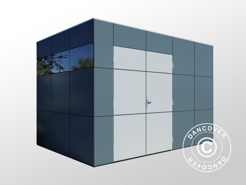 Drewniana szopa, Bertilo HPL 2, 3,45x2,28x2,3m,&nbsp;7,86m²,&nbsp;Antracyt/Szary