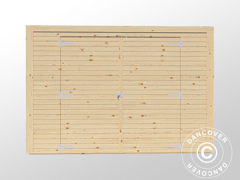 Drewniana szopa na rowery, Bertilo Box Bike, 2,07x1,03x1,43m,&nbsp;2,1m²,&nbsp;Naturalny