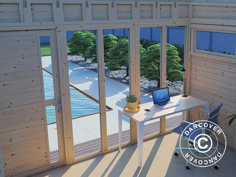 Domek drewniany, Bertilo Cubus 3O, 3,37x2,34x2,32m, Naturalne drewno