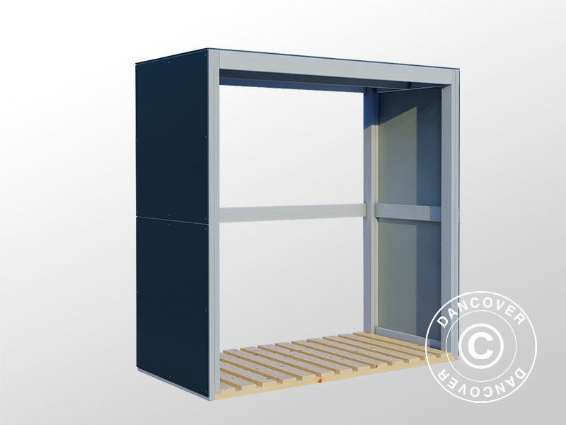 Drewutnia, Bertilo HPL 2, 1,51x0,75x1,54m, 1,13m², Antracyt/Szary DOSTĘPNA TYLKO 5 SZTUKA
