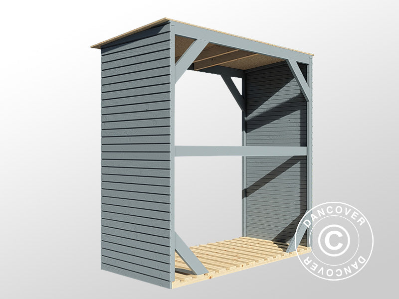 Drewutnia, Bertilo Fineline 2, 1,66x0,75x1,7m,&nbsp;1,24m²,&nbsp;Szary