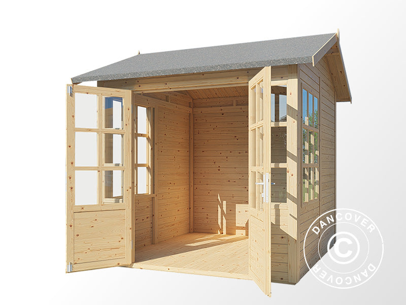 Domek drewniany, Bertilo Teahouse, 2,34x2,26x2,65m, Naturalne drewno